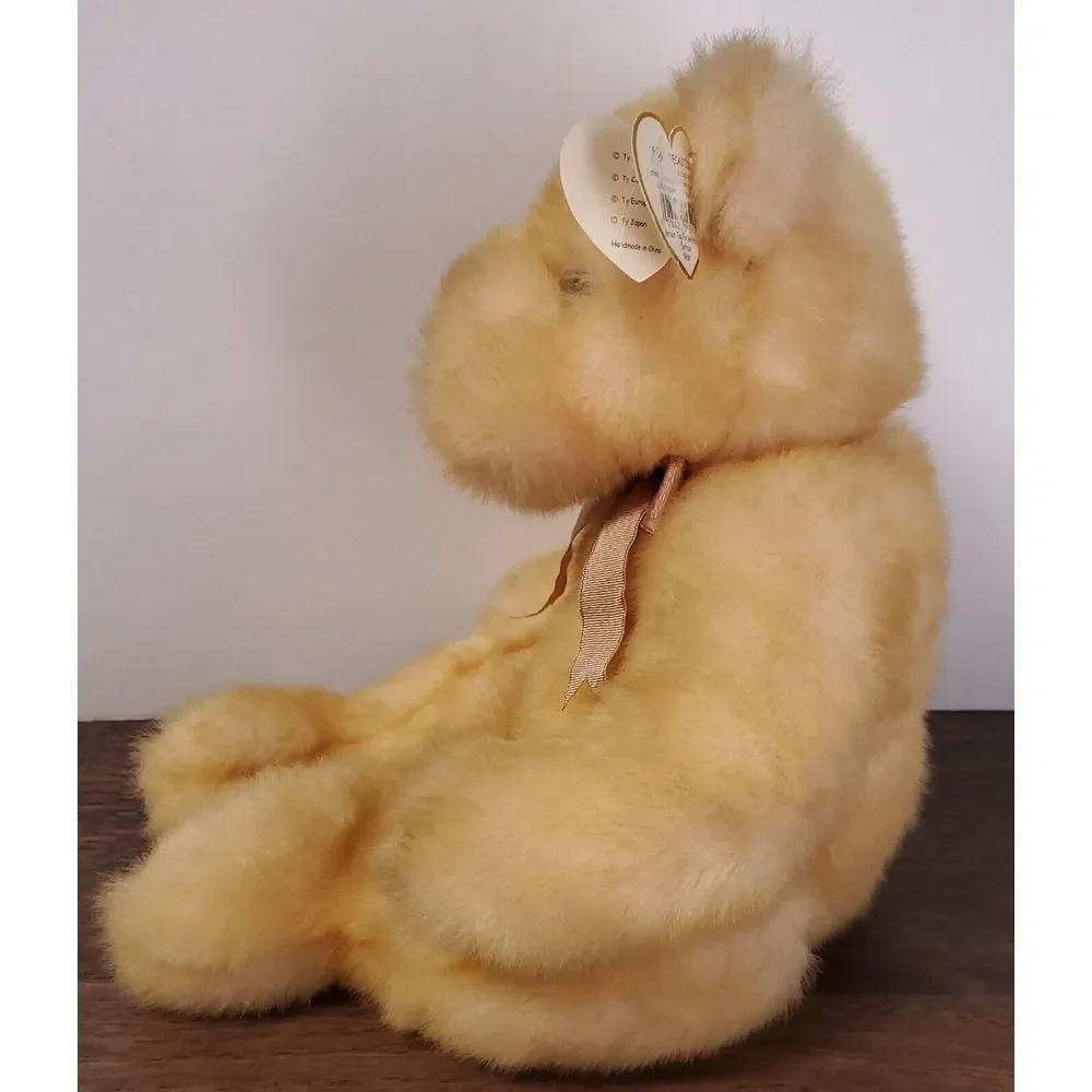 Vintage TY Plush 1999 Butterbeary Golden Brown Teddy Stuffed Animal Org Tags NEW